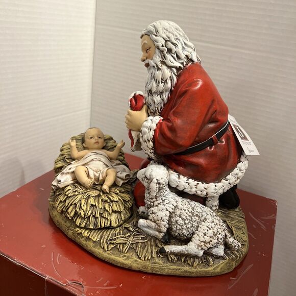 Santa w Baby Jesus Figurine Joseph Studio Nativity Christmas Display - Picture 7 of 9
